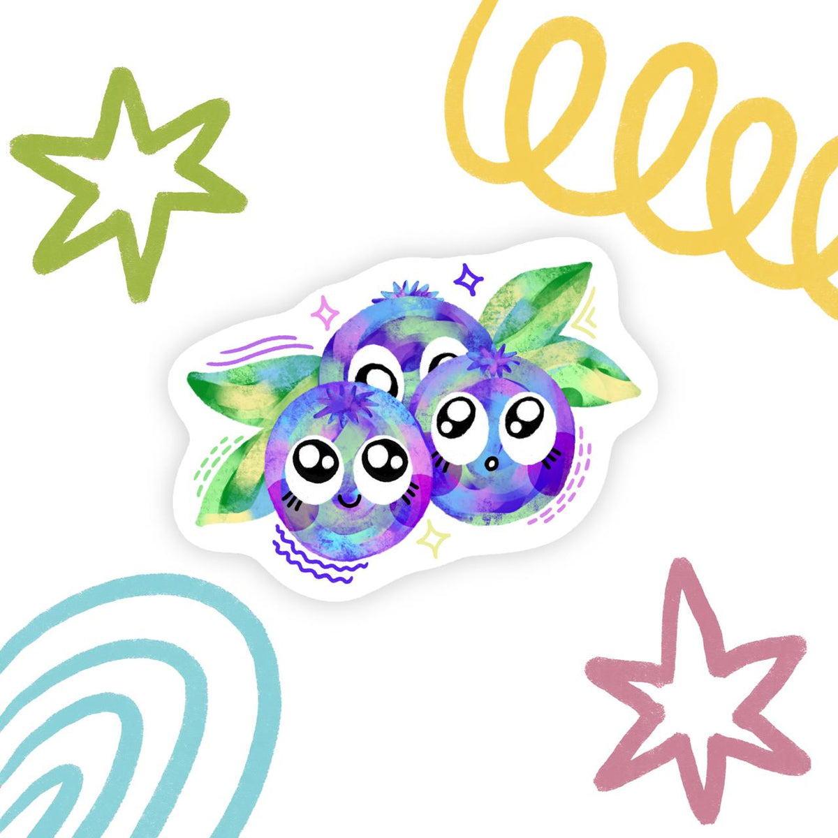 Blueberry Sticker