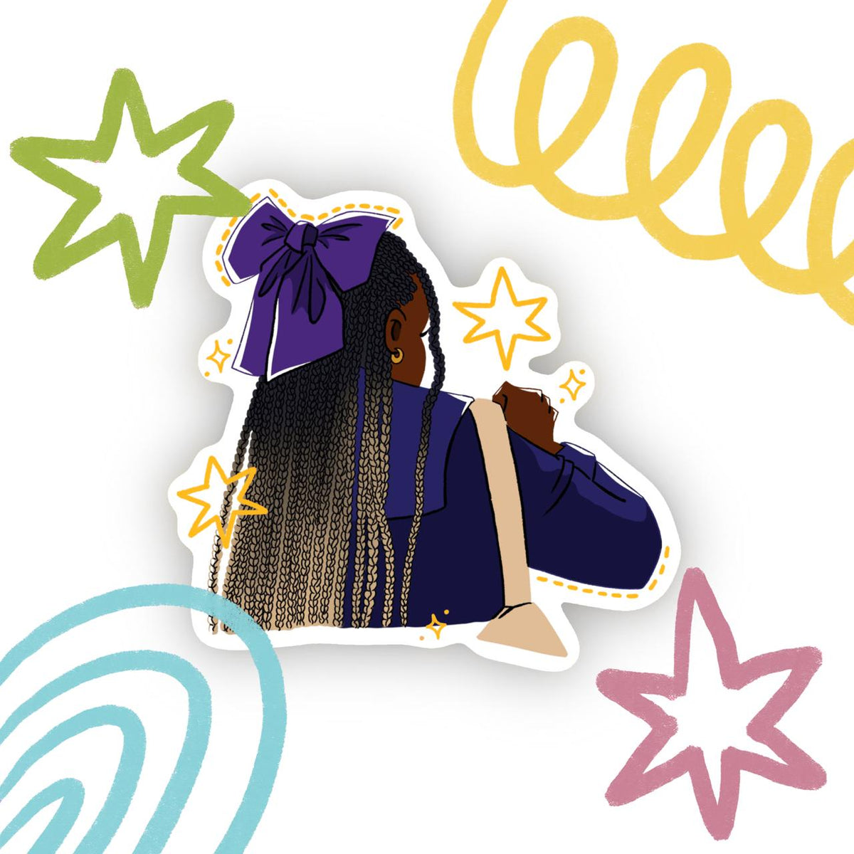Syd with a Bow 2 Sticker