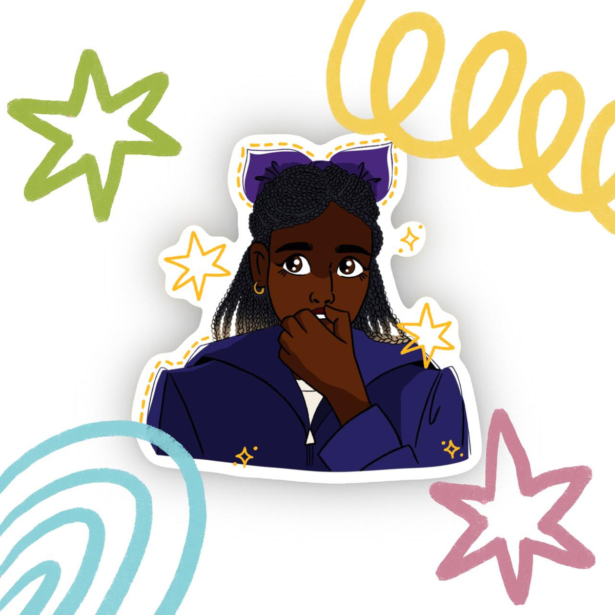 Syd with a Bow Sticker